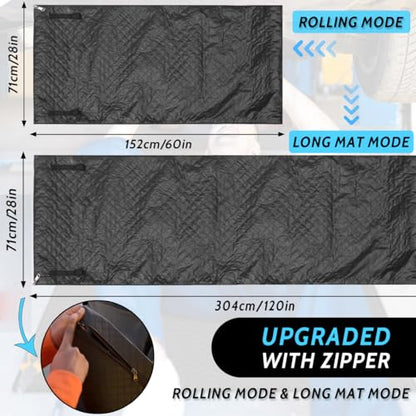 Upgraded Rolling Creeper Mat with Zipper
