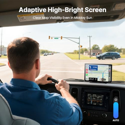 9''HD Carplay Screen for Car 4K Dash Cam&1080P Backup Camera with Apple Carplay&Android Auto Voice Control GPS DVR Call Music Message Mirror Link Airplay