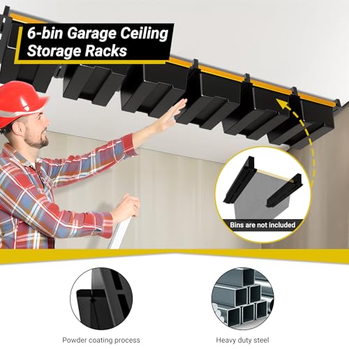6 bin Overhead Garage Storage Rack (7 Count)
