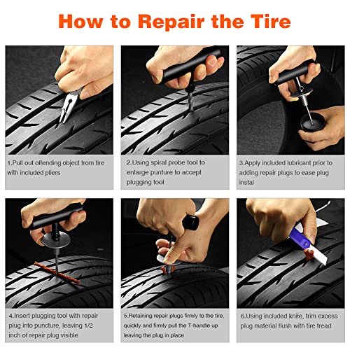Flat Tire Repair Kit 68pcs