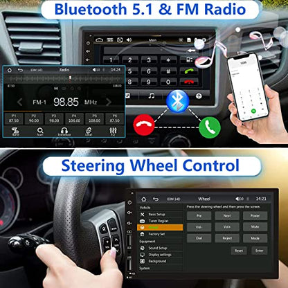 Wireless Carplay Double Din Car Stereo with Android Auto