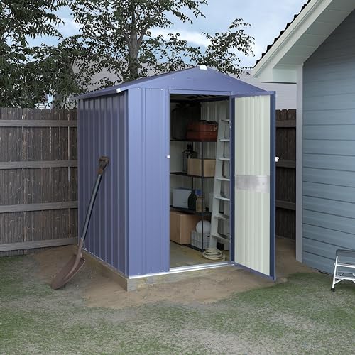 4' x 4' Outdoor Storage Shed with Thickened Galvanized Steel