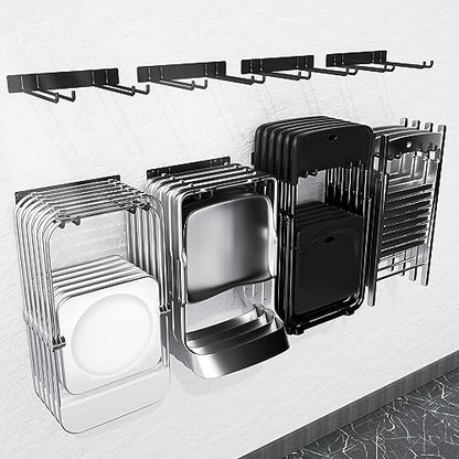 Folding Chair Storage Rack Wall Mount (4 Count)
