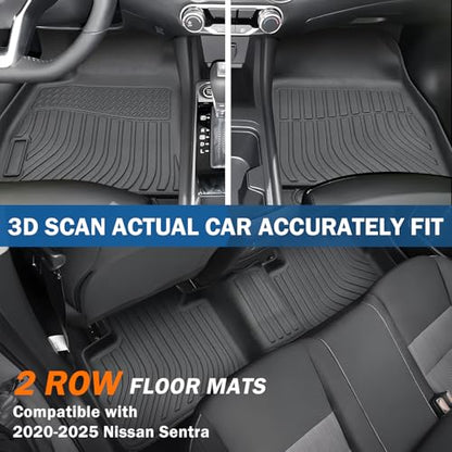 Floor Mats Trunk Mat for Nissan Sentra 2020 (4 Count)