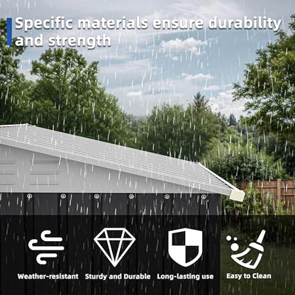 JY QAQA 6x4 FT Metal Outdoor Garden Storage Shed