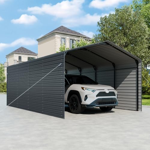 12x20 FT Heavy Duty Enclosed Metal Carport