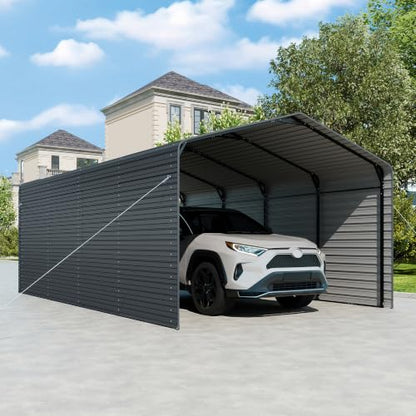 12x20 FT Heavy Duty Enclosed Metal Carport