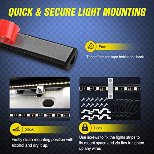 3PCS 60 Inch RGB Truck Bed Light Strip 270 LED Neon Accent LED