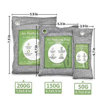 Bamboo Charcoal Air Purifying Bag (6 Count)