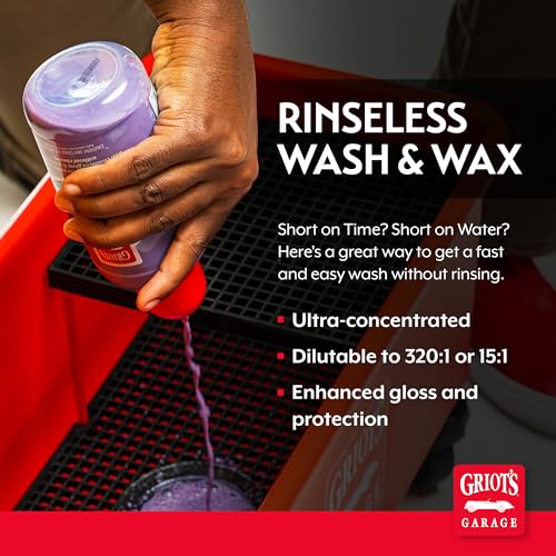 Rinseless Wash and Wax for Car Cleaning and Detailing (16 Fl Oz)