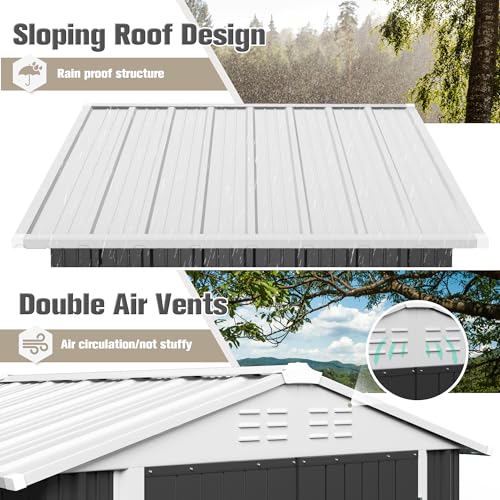 Metal Outdoor Storage Shed 6 x 4 FT Metal Shed with Lockable Door