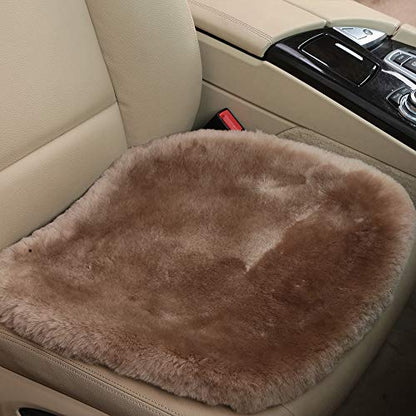 Genuine Sheepskin Car Seat Cover for Fuzzy Soft Fur Wool Cushion