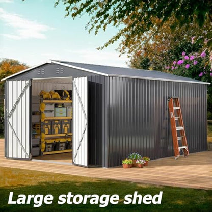 10x14 FT Outdoor Storage Shed for Backyard