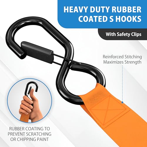 USA Based Retractable Ratchet Straps (2 Count)