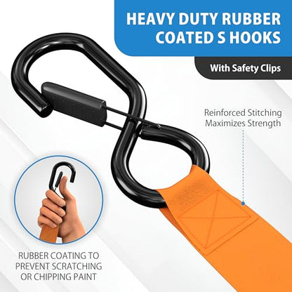 USA Based Retractable Ratchet Straps (2 Count)