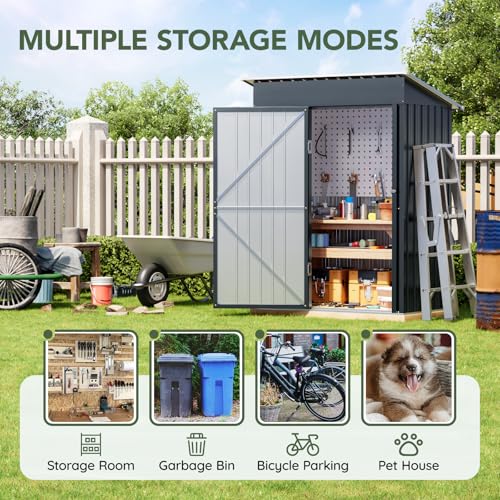 3 x 5 FT Outdoor Storage Shed with Floor Frame