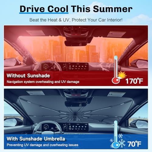 for 2025 2026 Kia K4 Windshield Umbrella Sunshade [Easier Foldable] for 2025 2026 Kia K4 Accessories 2026 K4 Sunshade Umbrella for 2026 K4 Windshield Sun Shade Umbrella