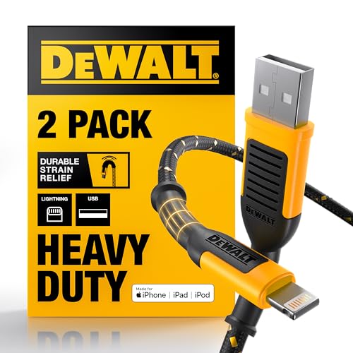 Heavy Duty 2 Pack Durable iPhone Charger Cord (2 Count)