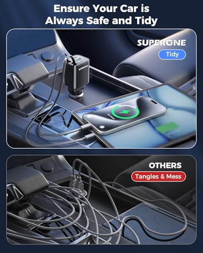 Retractable USB C Car Charger