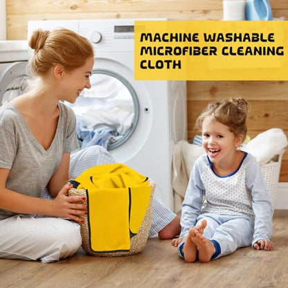 60 Pcs Yellow Microfiber Towels (60 Count)