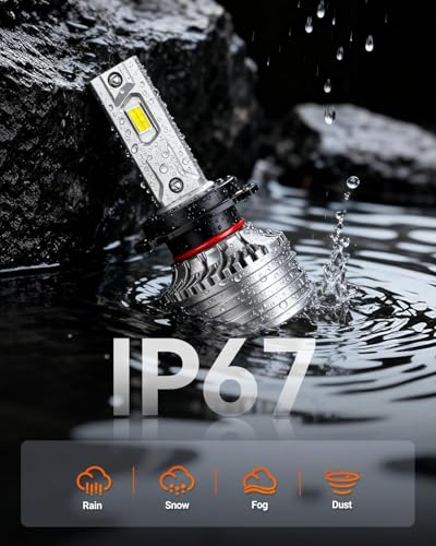 H7 Bulbs, 120,000LM 17X Brightness, H7 6500K Cool White LED Bulbs, IP68 Waterproof 80,000Hrs Lifespan, No Flickering, 1Mins Installation, 2 Pack