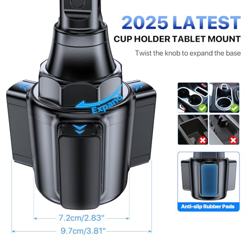 Cup Holder Tablet Mount for Car