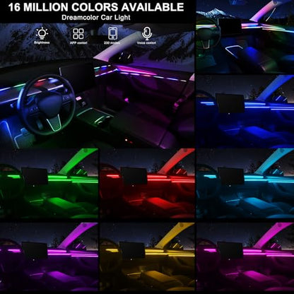 Dreamcolor Acrylic Interior Car LED Strip Light with Wireless APP