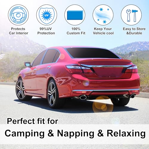 Window Shades for Honda Accord 2013 2014 2015 2016 2017 Accessories Car Side Full Windows Windshield Sun Shade Sun UV Rays & Privacy Protection for Camping (6 Count)