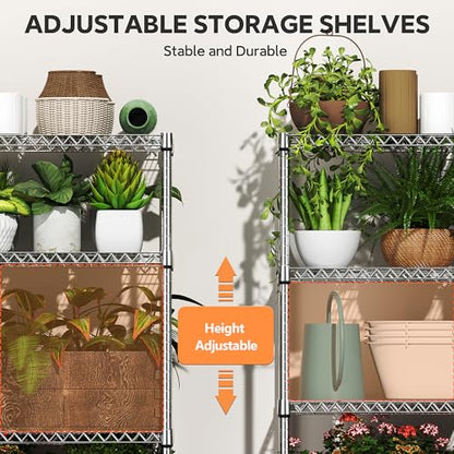 6 Tiers Storage Shelves Load 2100LBS