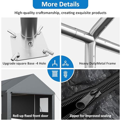 20x20 FT Heavy Duty Carport Tent with All