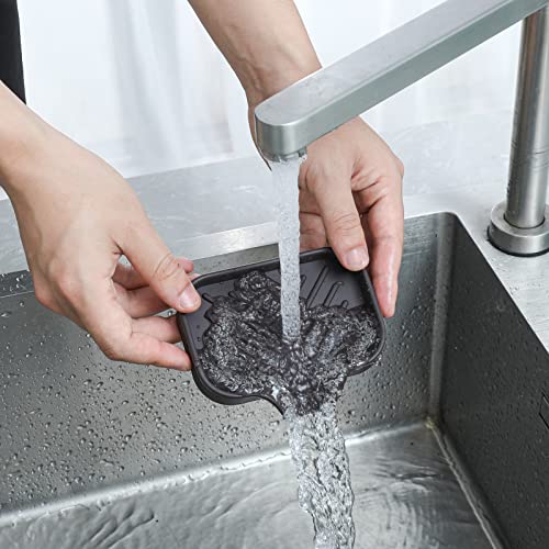 Silicone Soap Dish with Drain Spout
