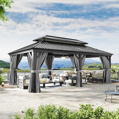 12' X 20' Hardtop Gazebo with Drainage