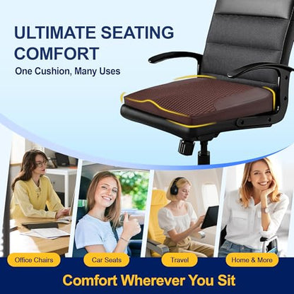 Memory Foam Car Seat Cushion for Driving Comfort and Office Use