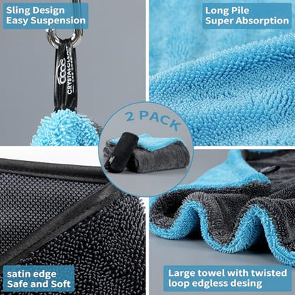 Crystal Clean 1300 GSM Car Drying Towel