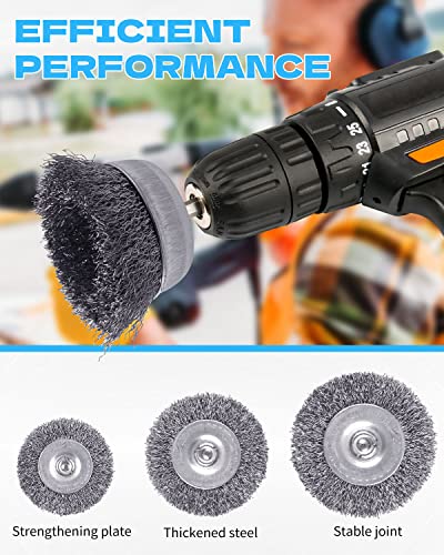 30 Pack Carbon Steel Wire Wheel Brush Cup Brush for Rust Removal (30 Count)