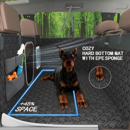 Durable Hard Bottom Dog Car Seat Cover for Large Dogs
