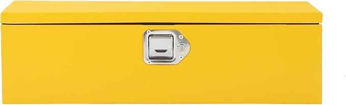 OUTLANE 20x12 Inch Truck Bed Tool Box, Heavy Duty Steel Lockable Storage Chest with Keys & Side Handle, Weatherproof Organizer Box for Pickup Trucks, RV, Trailer
