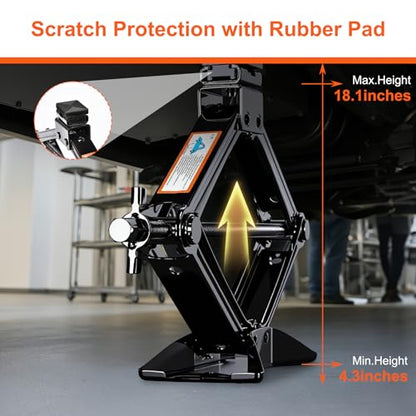 3T Scissor Jack Car Tire Changing Emergency Kit (7 Count)