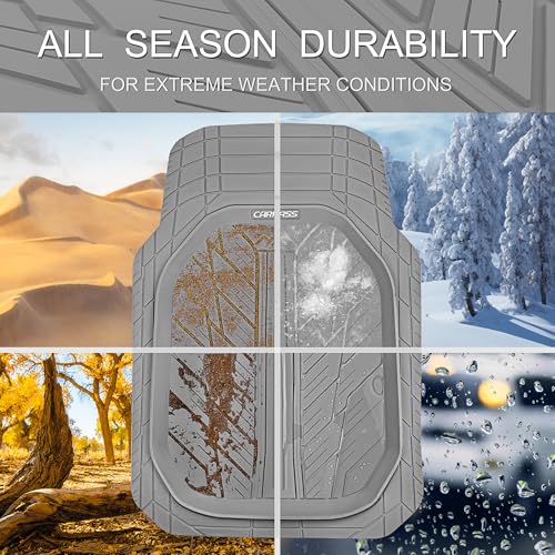 Deep Dish Rubber Floor Mats for Cars Full Set (3 Count)