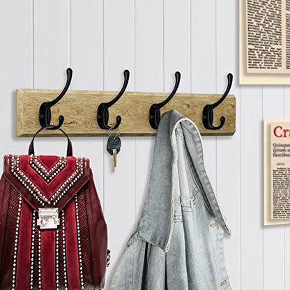 30 Pack Heavy Duty Utility Black Dual Coat Hooks for Coat (30 Count)
