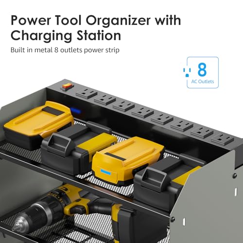 Wall Mount Modular Tool Charging Organizer (7.9 Count)