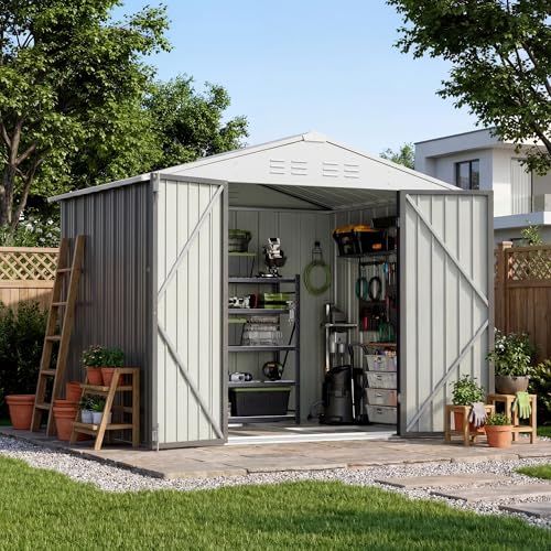 8x6 FT Outdoor Storage Shed with Floor Frame