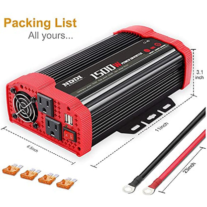 1500W Car Power Inverter Adapter