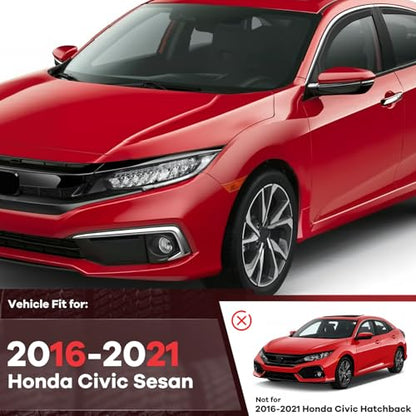 in Channel Window Rain Guards Fits for Honda Civic 2016 (4 Count)