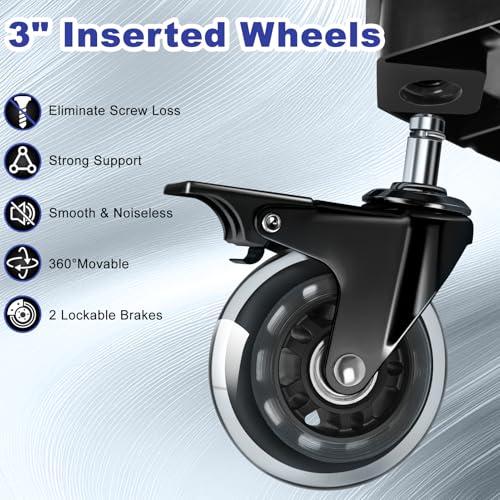 Rolling Shop Stool with Wheels