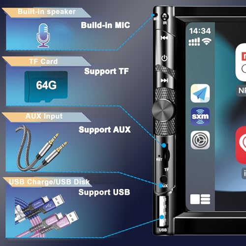 7 Inch Car Stereo with Wireless Apple CarPlay
