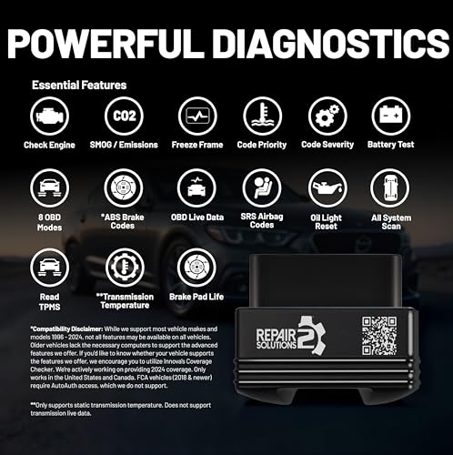 1000 Bluetooth OBD2 Scanner for iPhone & Android