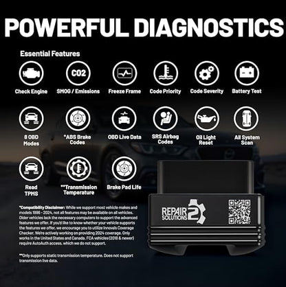 1000 Bluetooth OBD2 Scanner for iPhone & Android