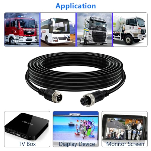 4 Pin Aviation Backup Camera Extension Cable (33 Foot)