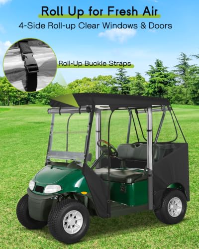 Golf Cart Enclosure 2 Passenger Rain Cover for EZGO TXT & RXV